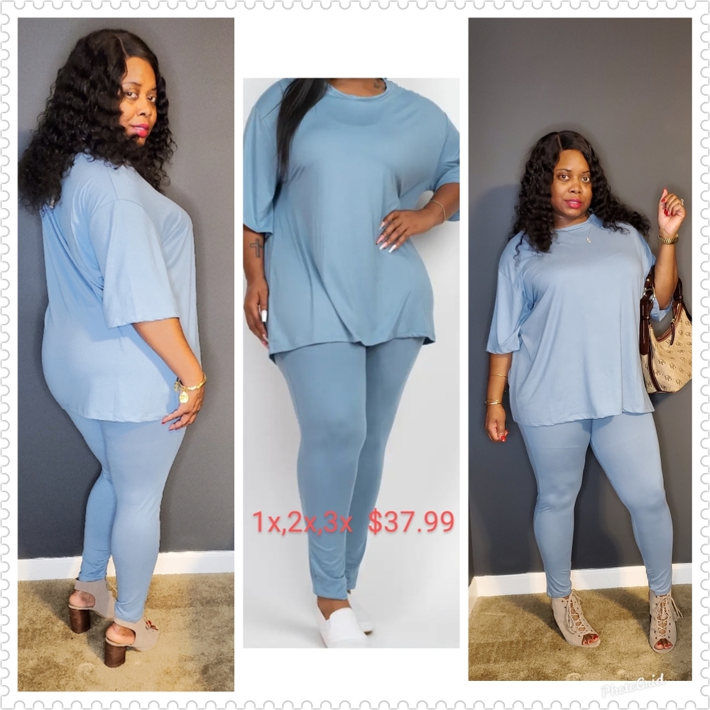 Baby blue two pieces set